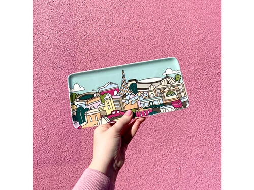 Megan McKean Cities Rectangular Plate 25x12cm Melbourne Gift Boxed 2 Megan McKean Cities Rectangular Plate 25x12cm Melbourne Gift Boxed - Image 2