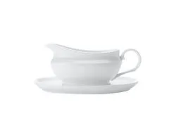 White Basics Gravy Boat & Saucer 550ML