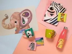 Pete Cromer Wildlife Ceramic Square Coaster 9.5cm Hippo -Tea & Coffee Shop pete cromer wildlife group 1 1