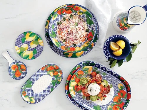 Positano Ceramic Round Tile Trivet 20cm Citrone 2 Positano Ceramic Round Tile Trivet 20cm Citrone - Image 2