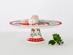 Mistletoe Footed Cake Stand 30cm Gift Boxed -Tea & Coffee Shop ss22 website maxwell williams mistletoe cakestand 2